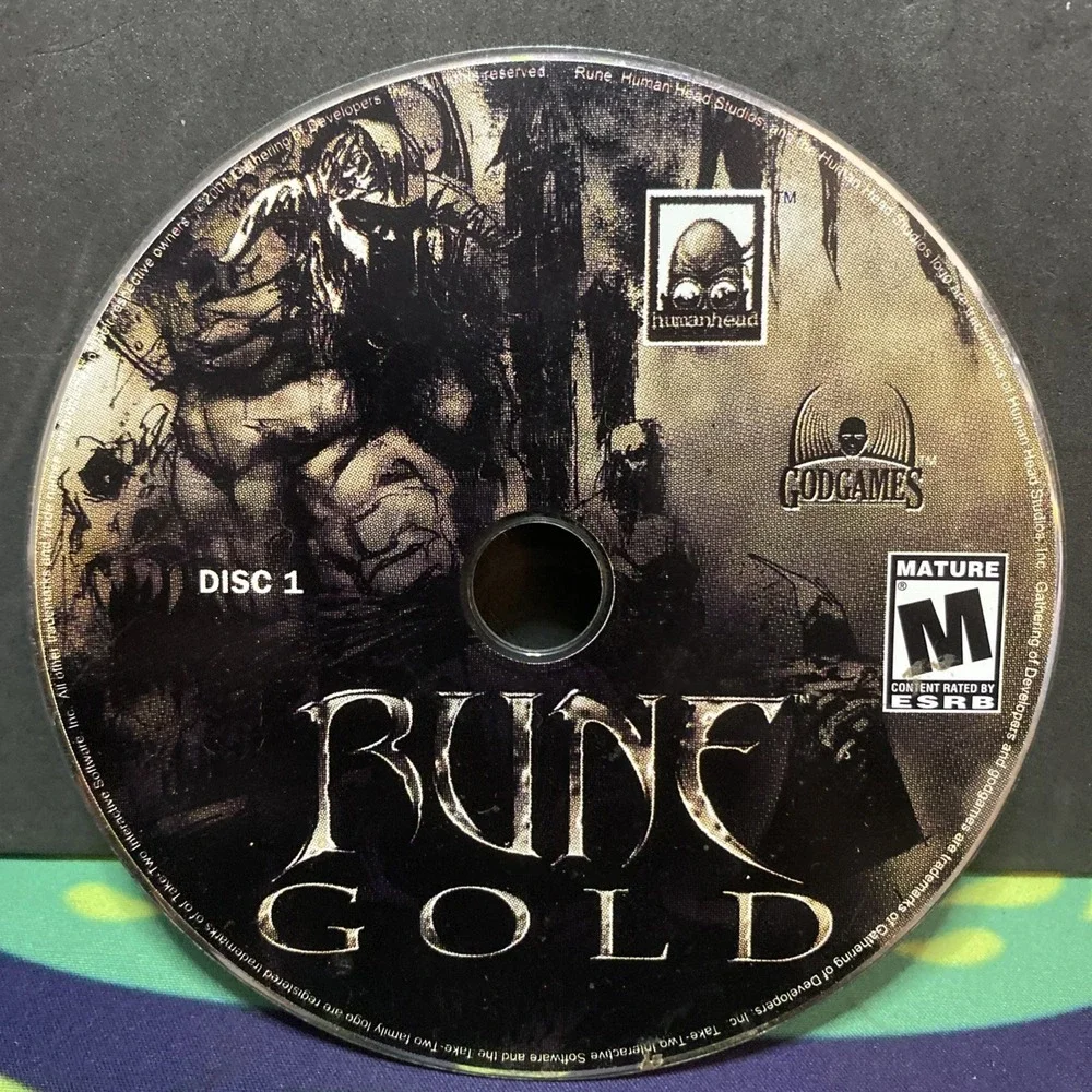 Rune Gold PC Video Game Disc 1 Only